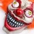 Import Costume Props Horror Clown Evil Mask Halloween Party Banno Scary Clown Mask with Orange Hair from China