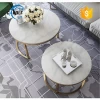 Creative new center table design round white real marble coffee tables for sale
