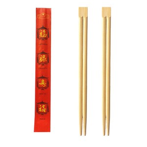 Custom 100% natural wooden chopsticks disposable bamboo in semi-paper sleeves chopsticks