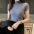 Import Custom 2021Summer Turtleneck Short Sleeve Korean Sweater Knitted Pullover Women Sweaters Tops Basic Thin Pullover Female Jumper from China