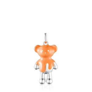 Custom Best Sale Personality S925 sterling silver 18k Gold plated Enamel bear touses charms pendant for bracelets jewelry making