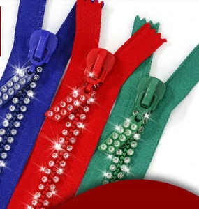 custom colorful open end cheap plastic zipper for clothes bags