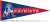 Import custom high quality new england patriots Felt flag 12*30 inches America football club decoration Felt pennant flag from China