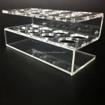 Custom Hole Clear Acrylic Test Tube Holder Plexiglass Lab Tube Display Rack