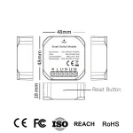 custom home open panel wireless relay switch smart circuit breaker box with tuya module