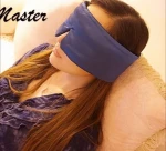 Custom Logo Over Size Adjustable Band 100% Silk Sleep Mask  3D Weighted Sleep Mask Silk