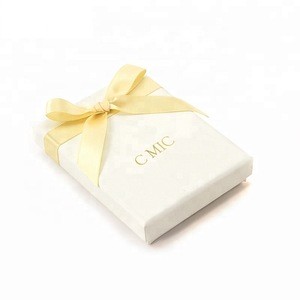 Custom Logo Printed Luxury Cardboard Packaging Candle Tea Ring Jewelry Gift Display Box with Bow