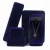Import Custom made gift jewelry boxes velvet ring box dark blue luxury custom jewellery jewelry packaging box from China