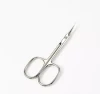 Custom Made Handmade Manicure Cuticle scissor Russian Style Fine Point Curved Blade German Steel Scissors 3.5"