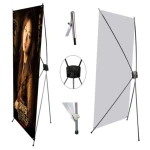 Custom Outdoor Trade Show Adjustable Logo Flex Display Aluminum Tripod X Banner Stand