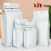 Custom Printed Matte 250g 500g 1kg Coffee Stand up Pouch Aluminum Foil Flat Bottom Ziplock Coffee Beans Bag