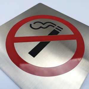 Custom Self Adhesive No Smoking Sign Warning Sign For Hotel Restaurant And Office