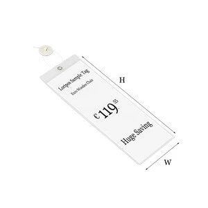 Custom Size Garment Table Tag Info Card Hanging Bag Furniture Shelf Mount Talker Price Display Paper Label Sign Holder Sleeve
