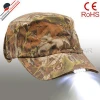 Custom super brightness camouflage military style cap with led