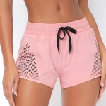 Custom Women Summer Laser Cut Sports Gym Sweat Shorts
