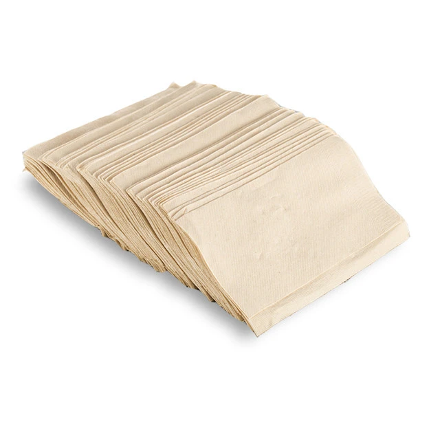 Customized 2-ply Entertain Paper Napkins Dinner Size Natural Brown or printed Napkins