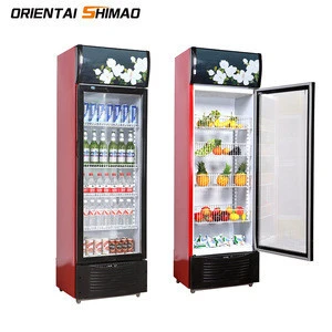 Customized Double Door Upright Freezer Cold Drink Refrigerators For Sale
