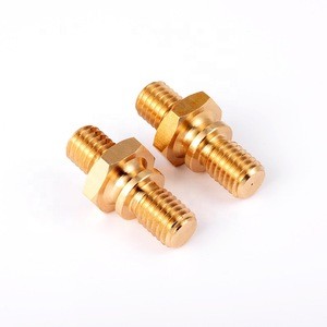 Customized double-threaded screw  brass slotted screw