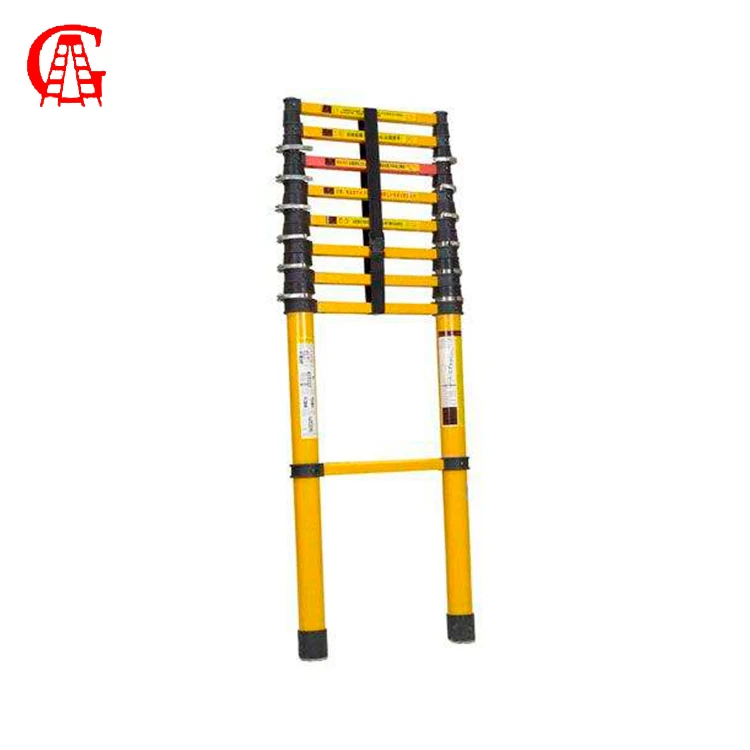 Customized fiberglass steps fiber extendable ladder telescopic step ladder