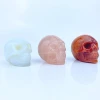 Customized Pink Natural Jade Skeleton Crystals Figurines Custom Creative Crystal Craft Luxury Craft