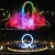 Import Dancing Fountains Outside Pool Dia 46M Music Dance Fountain Project with Customized O Shape Steel Sculpture from China