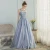 Import Designer Ladies Light Blue Evening Gown Crystal Beaded Long Evening Dress 2019 from China