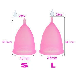 Different Sizes of Organic FDA Medical Grade Silicone Menstrual Cup