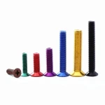DIN 965 aluminum anodized 7075 6061 6063 colorful cross countersunk head machine screw