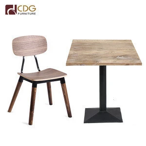 Dining Wooden Furniture Metal Restaurant Set Chairs And Tables Restaurant