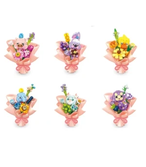 DIY Bouquet Assembly Brick Girls Birthday Presents Home Decoration Micro Particle Kids Toys Flowers Building Blocks Sets