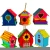 Import DIY wooden Bird House Toy 25 Pack Set Childrens Painted Graffiti Birdhouse Cage from China