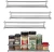 Import Door-mounted Or Wall-mounted Metal Linear Stainless Steel Spice Rack For Spice Jars from China
