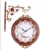 Double sided decoration station old style wooden wall clock