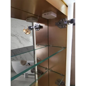 Double sides mirror doors high quality recessed wall mounted bathroom mirror cabinet