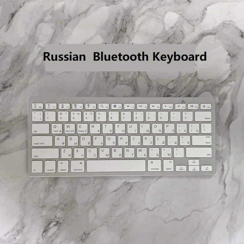 Drop Ship Blue tooth Russian Keyboard Wireless Keyboard For Phone Android Tablet Laptop PC Computer For Macbook
