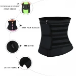 Dropshipping Detachable Double Strap Latex Waist Trainer Belt Women Plus Size Waist Trimmer