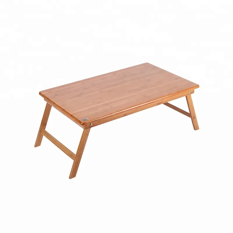 Eco-Friendly Bamboo Foldable Table Laptop Bed Desk Breakfast Serving Bed Table