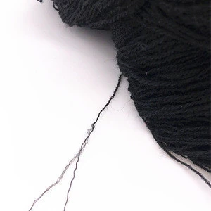 Eco-friendly High Quality 100 percent 26S2 recycled black spun polyester yarn