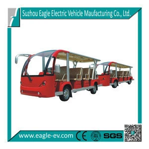 Electric sightseeing bus, toutist train, EG6158T with 6158T trailer