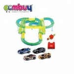 Electric voice controlled game slot set car track toy