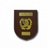 Electroplating metal customized trophies plaques wooden shield awards wholesale