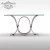Import elegant european design entry table console glass top mirror steel console table modern from China