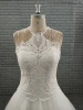 Elegant Garden Halter Wedding Dress Applique Sleeveless A-Line New Fashion Bridal Gown