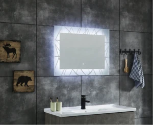 EntopEco-friendly latest modern Hotel Salon Bath Wall hanging LED Mirror Vanity decor led  mirror in stock