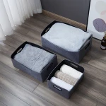 environmentally friendly household felt basket wooden stick magazine storage basket