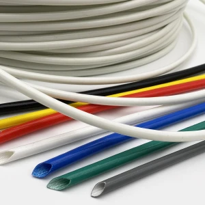 Epoxy insulated fiberglass tubes fiber glass silicone rubber braided sleeves fiberglass braided cable sleeve