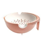 ESD Double Drain Plastic Colander Basket Fruit Vegetable Kitchen Washing Strainer