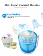 European Patented OEM washing and dehydration 2 in 1 camping mini hand manual washing machine and dehydrater