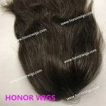 F878 Indian human hair full lace wig #2+10%gray color 10" length 120% hair density natural wave wigs