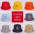 Import factory direct OEM custom logo printing wholesale bucket caps solid color cotton hat from China